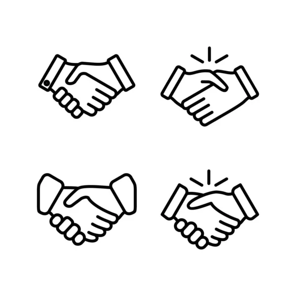 Handshake Vector Icon Isolated Partnership Hand Emoji Illustration