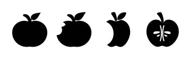 Elma ikonu vektörü. elma sembolü