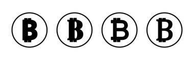 Bitcoin simge vektörü. ödeme sembolü. Kripto para birimi logosu.