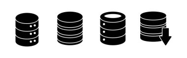 Veritabanı simge vektörü. sunucu simgesi. depolama