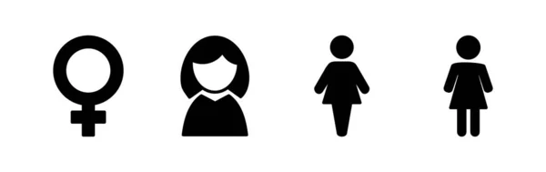 Female Icon Vector Toilet Icon Restroom Sign Gender — Stock Vector