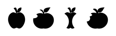 Elma ikonu vektörü. elma sembolü
