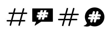 Etiket simgesi vektörü. hashtag simgeleri