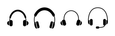 Kulaklık ikonu vektörü. Kulaklık ikonu. kulaklık