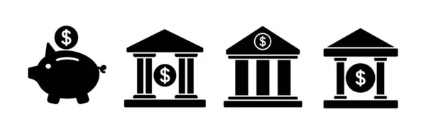 Wektor Ikony Banku Symbol Ikony Banku — Wektor stockowy