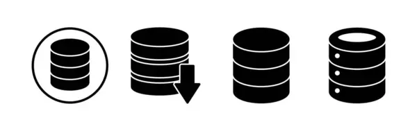 Databas Ikon Vektor Serverikon Lagring — Stock vektor