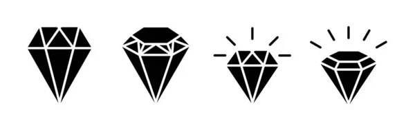 钻石图标矢量 宝石图标 水晶石 — 图库矢量图片