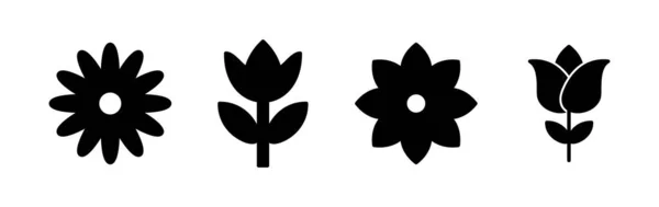 Icono Flor Vector Icono Floral Logotipo Flor — Archivo Imágenes Vectoriales