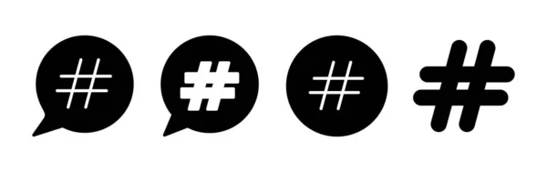 Etiket Simgesi Vektörü Hashtag Simgeleri — Stok Vektör
