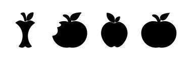 Elma ikonu vektörü. elma sembolü
