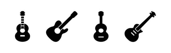 Vektor Ikony Kytary Značka Hudebního Nástroje — Stockový vektor
