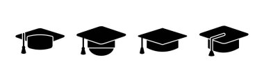 Eğitim ikonu vektörü. mezuniyet kapsülü vektörü