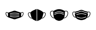 Yüz maskesi ikon vektörü. tıbbi Yüz Maskesi simgesi. 