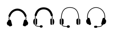Kulaklık ikonu vektörü. Kulaklık ikonu. kulaklık