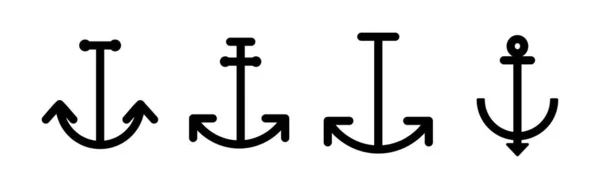 Anker Icon Vektor Ankerzeichen Meeressymbol — Stockvektor