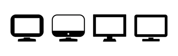 Vetor Ícone Computador Ícone Monitor Computador —  Vetores de Stock