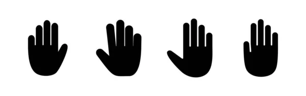Vecteur Icônes Symboles Main Palmier — Image vectorielle