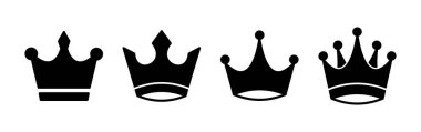 Crown Simgesi vektörü. Web sitesi tasarımı için taç sembolü,