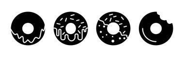 Çörek ikonu vektörü. Çörek ikonu. donut logosu
