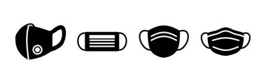 Yüz maskesi ikon vektörü. tıbbi Yüz Maskesi simgesi. 