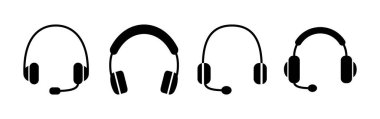 Kulaklık ikonu vektörü. Kulaklık ikonu. kulaklık