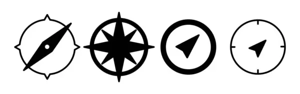 Wektor Ikony Kompasu Ikona Nawigacji — Wektor stockowy