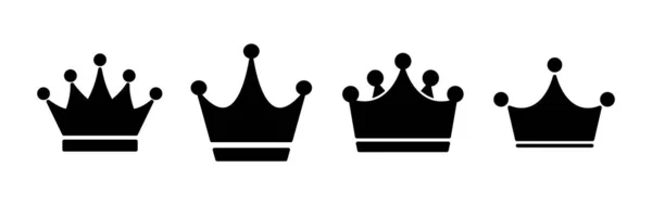 Vetor Crown Icon Símbolo Coroa Para Design Site — Vetor de Stock