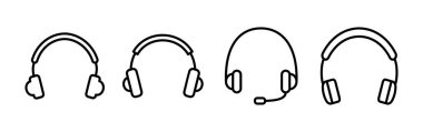 Kulaklık ikonu vektörü. Kulaklık ikonu. kulaklık