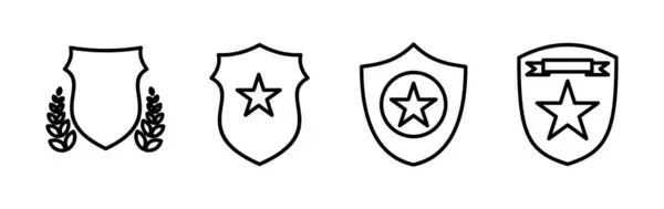 Abzeichen Icon Vektor Abzeichen Ikone Ikonenvektor Für Briefmarken — Stockvektor