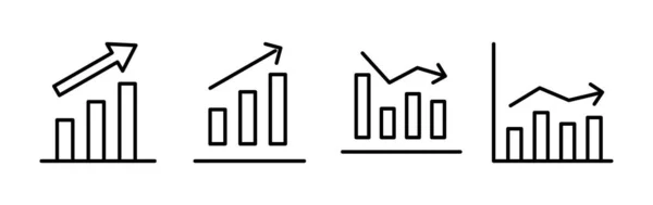 Gráfico Crecimiento Icono Vector Icono Gráfico Icono Gráfico — Vector de stock