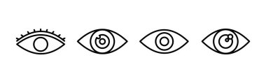 Göz simgesini. Göz ve görme simgesi. Göz vektör simgesi