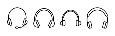 Kulaklık ikonu vektörü. Kulaklık ikonu. kulaklık