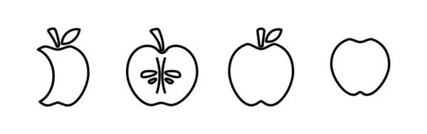 苹果图标向量 苹果符号 — 图库矢量图片