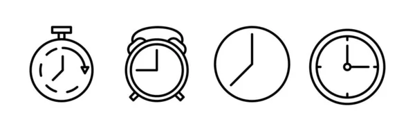 時計のアイコン 時間アイコンベクトル トレンディーなフラットスタイル孤立したクロックアイコン — ストックベクタ