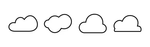 Bulut Simgesi Vektörü Bulut Verisi Bulut Hizmetleri — Stok Vektör