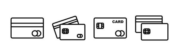 Вектор Значка Кредитной Карты Значок Оплаты Значок Дебетовой Оплаты — стоковый вектор