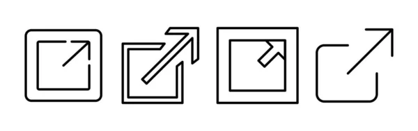 Lien Externe Icône Vecteur Symbole Chaîne Hyperlien Télécharger Partager — Image vectorielle