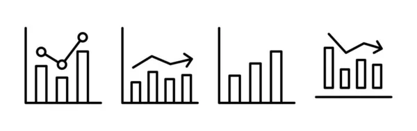 成長中のグラフアイコンベクトル チャートアイコン グラフアイコン — ストックベクタ