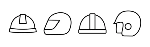 Helm Symbol Vektor Schutzhelm Ikone — Stockvektor