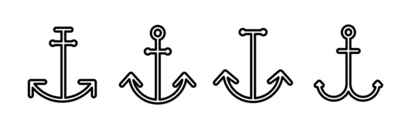 Förankringsvektor Ankartecken Marin Symbol — Stock vektor
