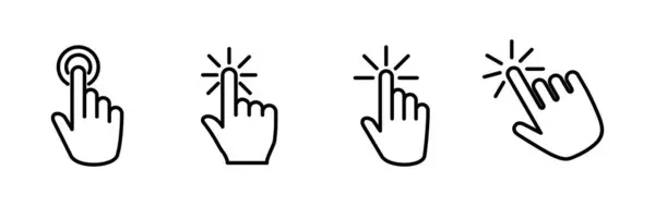 Hand Klicka Ikonen Vektor Klicka Fingerikonen Pekaren Ikonen — Stock vektor