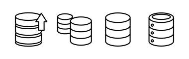 Veritabanı simge vektörü. sunucu simgesi. depolama