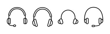 Kulaklık ikonu vektörü. Kulaklık ikonu. kulaklık