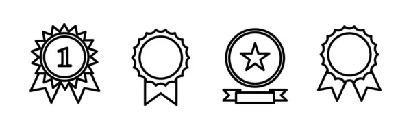 Osiągnąć Wektor Ikony Wektor Medalu Nagroda Certyfikat Zatwierdzona — Wektor stockowy