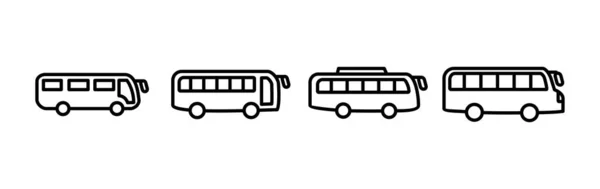 Vetor Ícones Ônibus Ícone Vetor Ônibus —  Vetores de Stock
