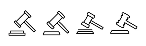 Gavel图标向量 判断Gavel图标 拍卖锤 — 图库矢量图片