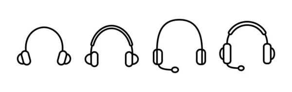 Hörlursikonvektorn Hörlurar Hörlurar Ikonen Headset — Stock vektor
