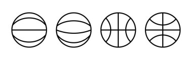 Basketbol ikonu vektörü. Basketbol logo vektör simgesi