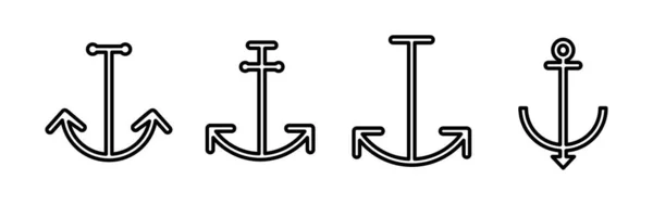锚图标向量 锚的标志 海洋符号 — 图库矢量图片