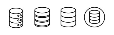 Veritabanı simge vektörü. sunucu simgesi. depolama